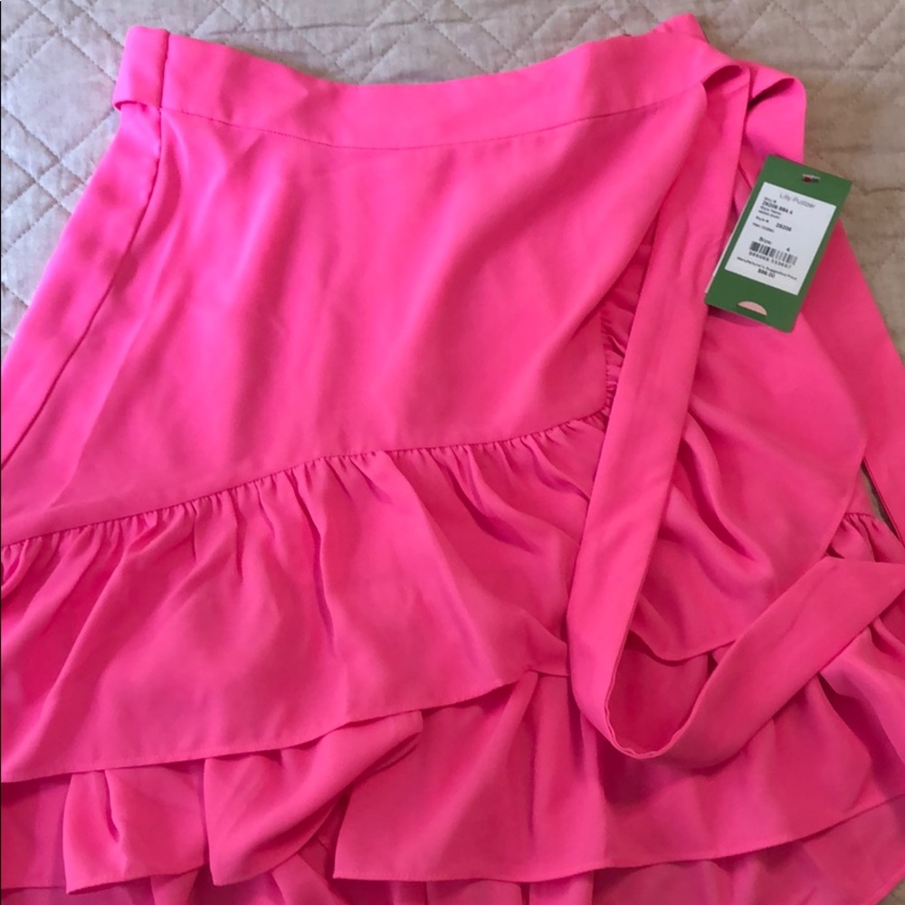 Lilly hot pink wrap skirt